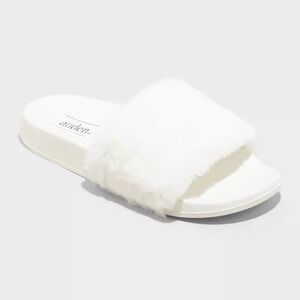 Auden Annika Slide Slippers White Size L (9/10) New With Tags
